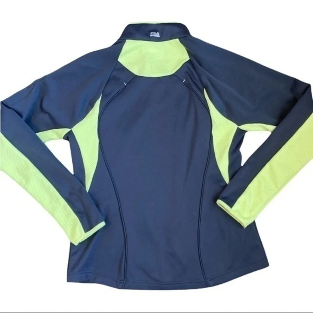 Fila Sport size large full zip jacket, green and gray, with 2 front zip pockets